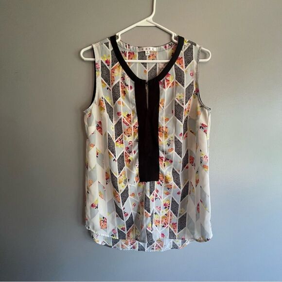 CAbi women’s floral tank top shirt blouse size small S - Picture 1 of 3